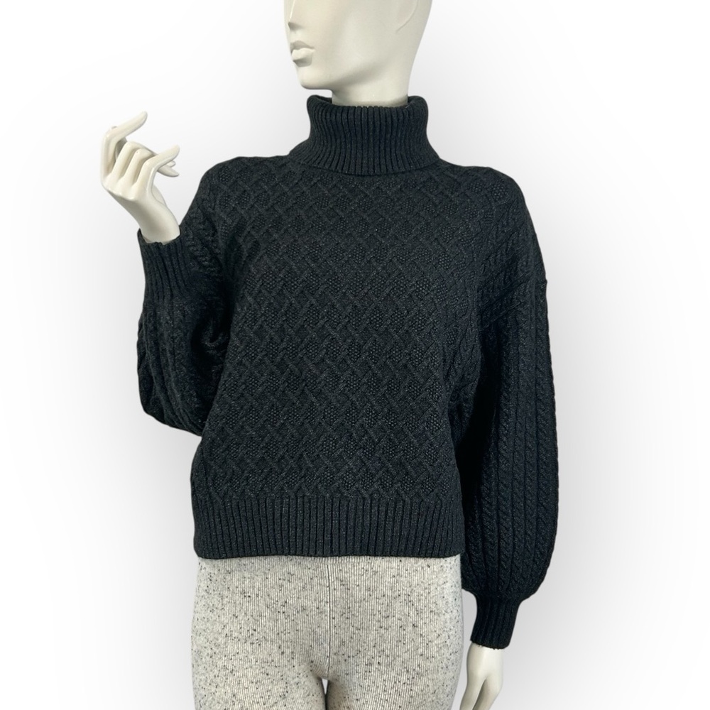 Truth By Republic Chunky Basket Knit Turtleneck Sweater